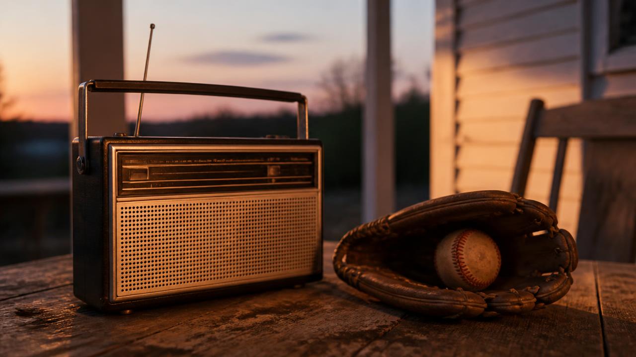 Watching alone with a radio on