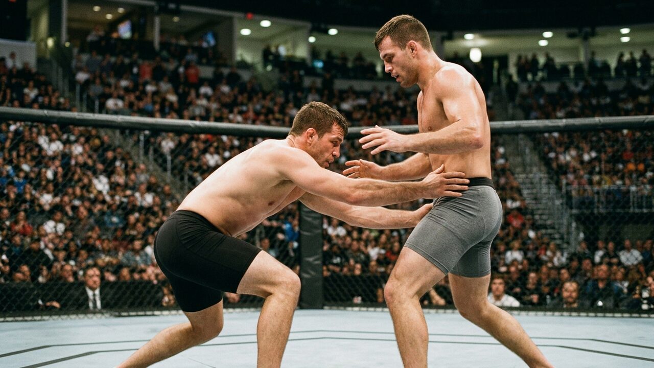 The double-leg takedown setup explained